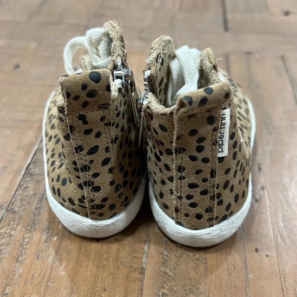 Piper Finn leather cheetah hi top sneakers